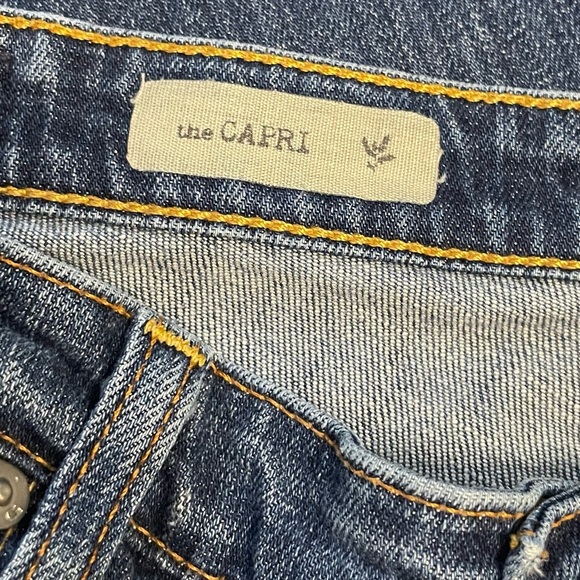 AG Adriano Goldschmied The Capri Blue Denim Cropped Jeans Non Distressed Size 30 - Picture 8 of 11